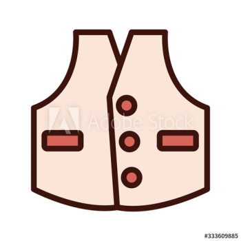 retro vest line and fill style icon retro vest line and fill style icon