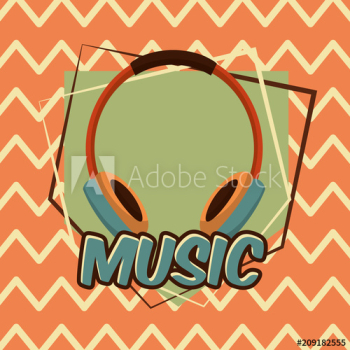 retro vintage headphones audio music vector illustration retro vintage headphones audio music vector illustration