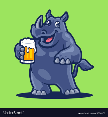 rhinoceros cartoon character mascot design rhinoceros cartoon character mascot design