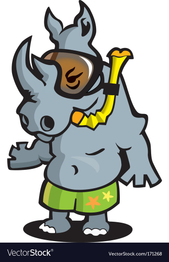 Rhinoceros vector image Rhinoceros vector image