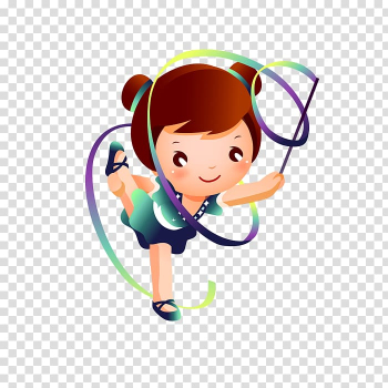 Rhythmic gymnastics Ribbon , Cartoon doll transparent background PNG clipart Rhythmic gymnastics Ribbon , Cartoon doll transparent background PNG clipart