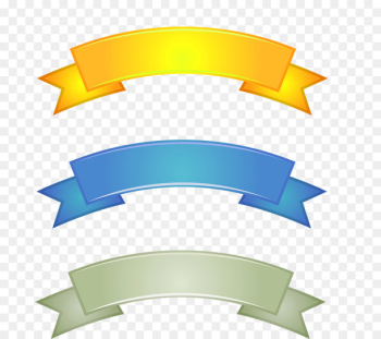 Ribbon Banner Illustration - Three ribbons Ribbon Banner Illustration - Three ribbons