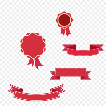 Ribbon Banner - Red badge space vintage wood Ribbon Banner - Red badge space vintage wood