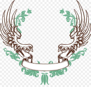 Ribbon Banner Wing - European border vector wings Ribbon Banner Wing - European border vector wings