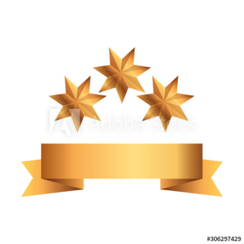 ribbon golden with stars design ribbon golden with stars design