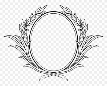 Ribbon Portrait - - Decorative Oval Frame Vector