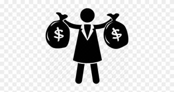 Rich Transparent Background - Woman With Money Icon