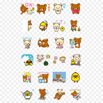 Rilakkuma Sticker Calpis LINE Kavaii - line Rilakkuma Sticker Calpis LINE Kavaii - line