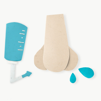 Rinsing the nose with saline solution paper craft design element | Free  transparent png - 2319989