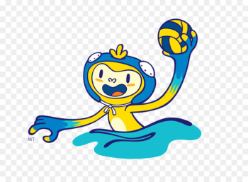 Rio de Janeiro 2016 Summer Olympics Volleyball Clip art - Rio 2016 mascots playing volleyball 