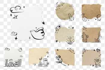 Ripped paper png doodle frame | Free PNG - rawpixel