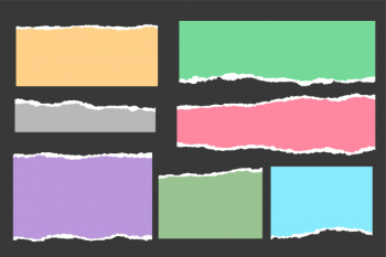 Ripped torn paper sheets collection Free Vector Ripped torn paper sheets collection Free Vector