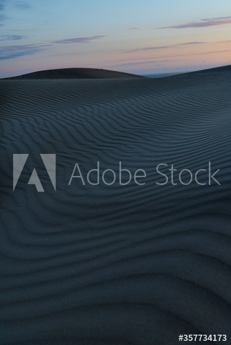 Ripples on sand dunes at dusk Ripples on sand dunes at dusk