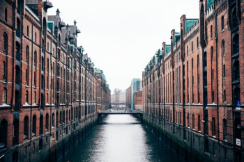 River Through Berlin Buildings River Through Berlin Buildings