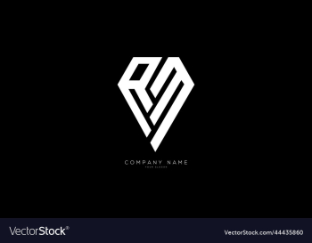 rm logo letter monogram with triangle