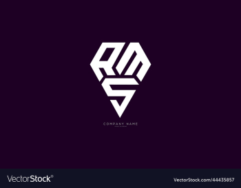 rms letter triangle shape design
