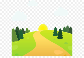 Road Cartoon Illustration - Cartoon mountain road Road Cartoon Illustration - Cartoon mountain road