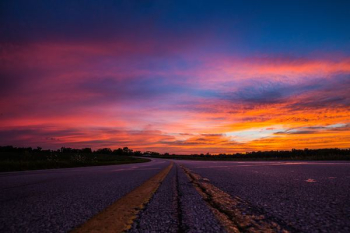 road during sunset road during sunset