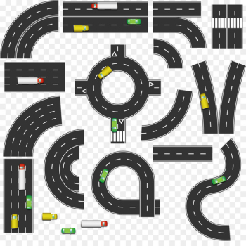 Road Euclidean vector Infographic - 3.14 road design vector material 