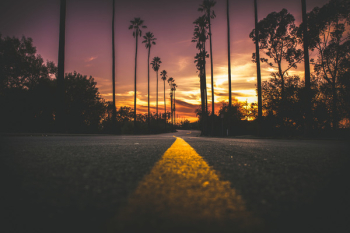 Road in City during Sunset Road in City during Sunset