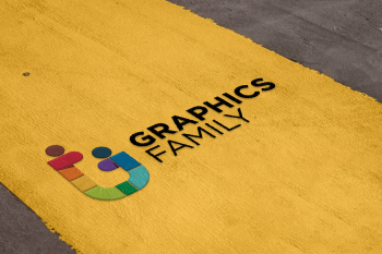 Road Paint Logo Mockup