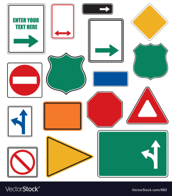 Road signs vector image Road signs vector image
