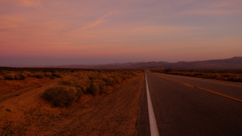 Road Towards Mountain during Sunset Road Towards Mountain during Sunset