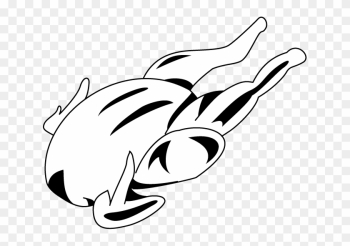 Roast Chicken Steak Black And White Clip Art - Clipart Of A Meat ...