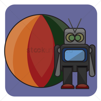Robot and a ball Robot and a ball