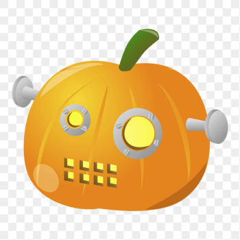 Robot pumpkin png sticker illustration, | Free PNG - rawpixel