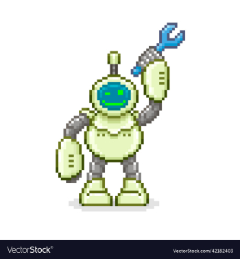 robot with a wrench