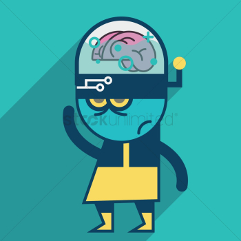 Robot with brain Robot with brain