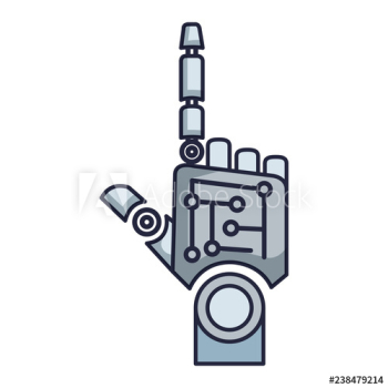 robotic hand index icon robotic hand index icon
