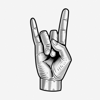 Rock hand sign hand drawn | Free Photo - rawpixel Rock hand sign hand drawn | Free Photo - rawpixel