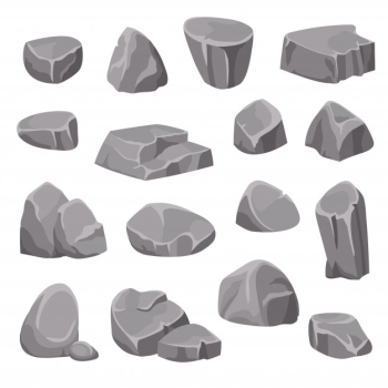 Rocks and stones elements Rocks and stones elements