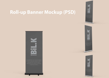 Roll-up Banner Mockup (PSD)
