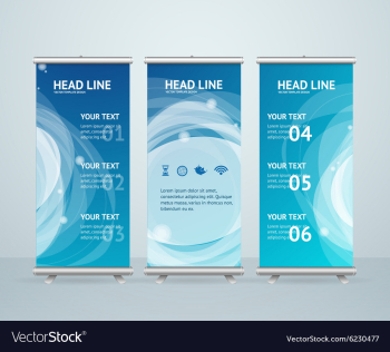 Roll Up Banner Stand Design vector image Roll Up Banner Stand Design vector image