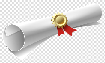 Rolled paper with ribbon , Diploma Academic certificate Graduation ceremony , Diploma Scroll transparent background PNG clipart