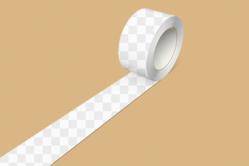 Rolled tape png mockup, yellow | Free PNG Mockup - rawpixel