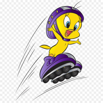 Roller skates Roller skating Ice skating Clip art - Tweety with Roller Skates Clip Art PNG Image 