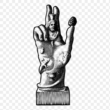 Roman hand sculpture png drawing | Free PNG - rawpixel