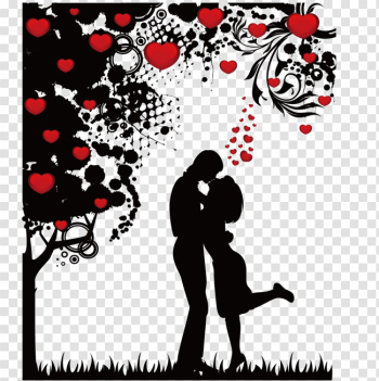Romance Silhouette PNG Transparent Image