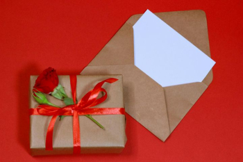 Romantic Gift with Rose and Envelope Romantic Gift with Rose and Envelope