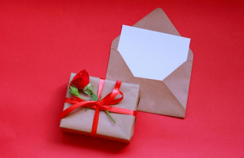 Romantic Gift with Rose and Envelope Romantic Gift with Rose and Envelope