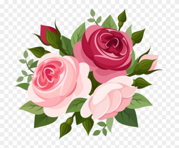 Rose 699*614 Transprent Png Free Download - Bouquet Of Flowers Vector