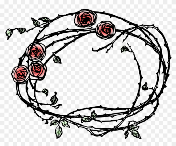 Rose Border Line Art Rose Border Line Art