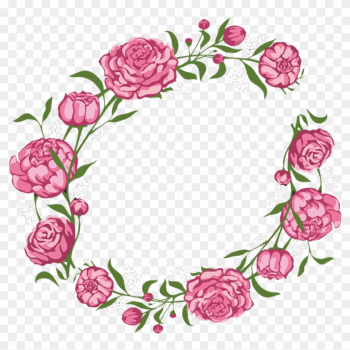 Rose Flower Pink Wreath - Aesthetic Rose