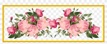 Rose Flower Rose Flower Design Border Png Shocking - Flower Vintage Border Png