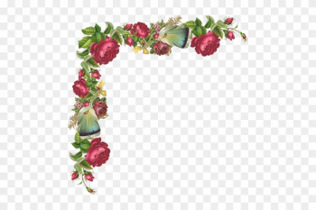 Цветочные Уголки На Прозрачном Фоне Для Вашего Творчества - Rose Flowers Border Corner