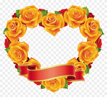 Rose Heart Frame Png